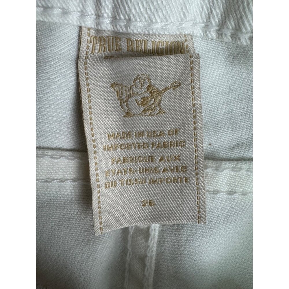 True Religion Womens Relaxed White Miles Relaxed Shorts Size 26 NWT - Picture 6 of 16